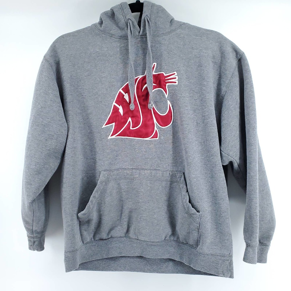 Washington State Gray Hoodie with Red Logo